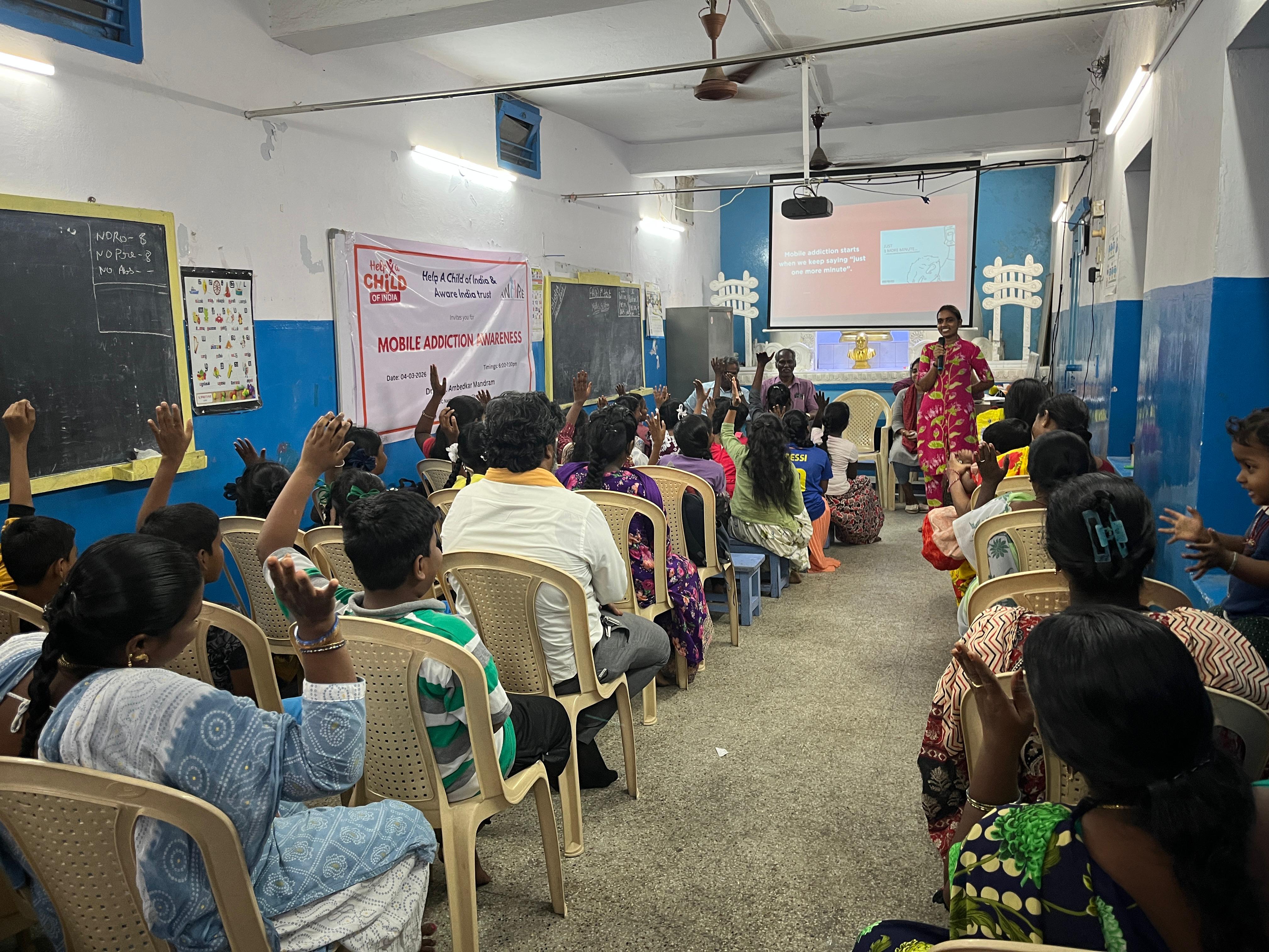 MOBILE ADDICTION AWARENESS PROGRAM-PULIANTHOPE, CHENNAI