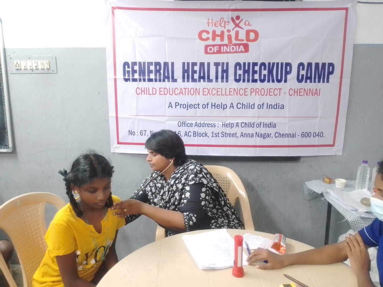 GENERAL HEALTH CHECK UP FOR THE STUDENTS AT CHENNAI CHILD EDUCATION EXCELLENCE PROJECT